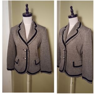 BANANA REPUBLIC Jacket/Blazer with Velvet Trim